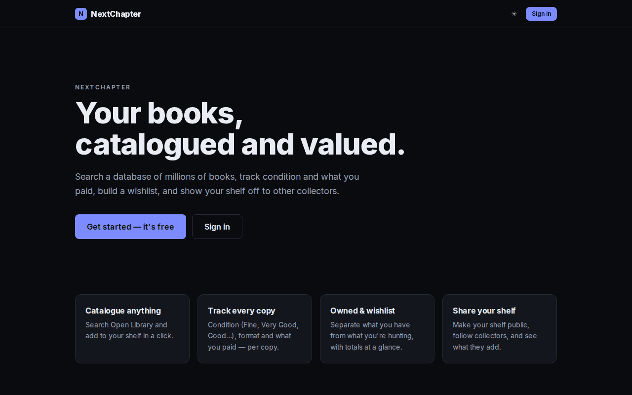 NextChapter screenshot